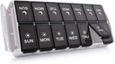 Take Mag Weekly Pill Organizationer 2 Times a Daily, Easy fill Medical Pill Organizationer AM PM Pill案,大容量7天药丸盒,用于药丸/维生素/鱼油/补充剂(已登记)