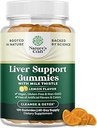 Natures Craft Cleanning Herbal Liver Detox Gummys Liver 支持用阿蒂科克提取的Turmeric Curcumin和L-Carnitine - Vegan和N-GMO - Sweet Lemon(60 services)的乳汁Thatle Gummys 配药(60种)