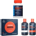 ROMAN Men's Wellness Bundle QQ Testosterone Support Supports, Stamina的快动作速递,以及Thicker-Looking Hair的续作Shampoo和附加条件者Duo 完全的男性护理包