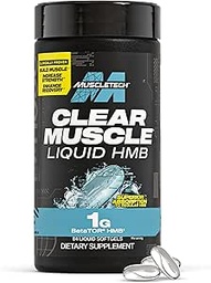 肌肉科技 HMB 补充1000mg, Clear Muscle (84 Liquid Softgels) - Lean Muscle & Recovering的最高等级 HMB, HMB 自由酸性肌肉补充,帮助降低肌肉分解,包装 May Vary