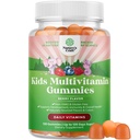 USDA 有机儿童多维塔明 Gummys - Vegan 有机多维塔明 用于儿童 2+ 14种基本维生素和矿物 - Daily Gummy 多维塔明s Vegan Nut Free & Non-GMO (120 Counter)