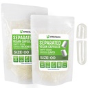 XPRS Nutra Vegan 大小 00 分离的卡普尔- 100 计数 清空卡普尔(Clear Premium) 空卡普尔(Creaty Presules) 分离在袋中 - 00 空的 Pills 用于 DIY 补充填充