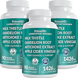 32-in-1 Liver Cleanse Detox and Refering with Milk Thetle, Silymarin, Artichoke 提取器,比特罗特粉 - Gallbladder 补充剂 活性肝脏健康公式 - 1426mg(90cm,包装为 3)
