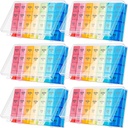 Hsei 6 Pack Weekly Pill Organization Box 4 Times a day 7 Day Pill Case 大药盒 食用鱼油补充品每日集装箱