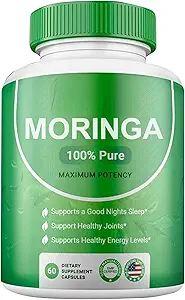 Moringa粉末粉末-纯营养素-Rich Moringa粉末-一种天然绿色抗氧化剂超食品-支持能量,Gut Health+Essical维生素和氨基酸
