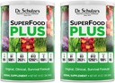 Schulze博士的超级食品加工厂 维生素和矿物草药 每日营养 糖无糖和无糖 维冈 14 Ounce Powder 2-Pack