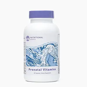 含有DHA的产前维生素 -- -- 含有Folate、亲生药和再生有机物的全食维生素,无铁、无碘、上锅、30种