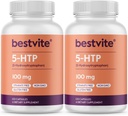 BESTVITE 5-HTP 100mg(240卡普尔)(120 x 2) - 无 Stearates - 无流动代理 - 非转基因 - Gluten Free