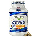 Shiny Leaf Bariatric 多维素 Without Iron - Vitamin for Gastric Bypass & Sleeve, 1 Daily Capsule W 维生素A, C, D, Biotin, Zinc, B12, K, 植物学, 无豆, GMP Cert., Made in USA (30 Ct.)