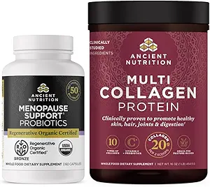 晚期营养再生有机认证的抗生素,60 Counter + 多Collagen 蛋白质蛋白无味,45种