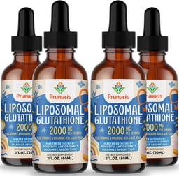 2000MG Liposomal Glutathione液体,98%吸收,活性形式L-Glutathione补充,Vegan友好型强抗氧化剂复合体,免疫系统,老化防御,Detox,8 FL.OZ