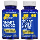 Natural STACKS Ginkgo Biloba + Lions Mane Mushroom Bundle - 焦点和记忆支持 * - 120 卡普尔