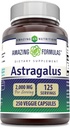 Astragalus 2000 mg 由纯Astragalus Membranaceus植物根提取法制成的每只活性卡普勒斯补充剂(250个计数)