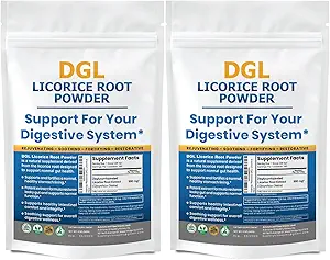 DGL Licorice 补充:支持消化健康, Gut Lining 支持, DGL 健康粉, Licorice 根提取粉, 140 services (2-Pack)