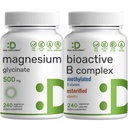 甘化镁500mg Veggie Capsules & 生物活性维生素B复合包 – 容易吸收的Chelated Mineral – Imune, Energy, & Metabolism 补编