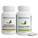 BiOptimers 镁突破4.0(30 Capsules) & MassZymes 4.0(120 Capsules) - 天然睡眠,大脑和消化健康支持补充剂 Bundle