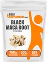 Bulk Assupports.com Black Maca粉 - Black Maca Root Supplements - 男与女草药补充剂 - Vegan, Gluten Free, 750mg / service, 500g (1.1磅) (Pack of 1)