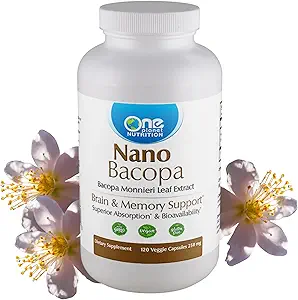 1个行星营养纳诺·巴科帕 250 mg Veggie Capsules (120 services), Bacopa monnieri 提取器,纳诺用于易吸收,增强记忆和焦点,非GMO, Vegan, Gluten-Free
