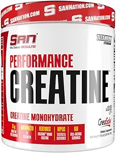 SAN 性能 Creatine 600g – 支持肌肉生长和运动耐力,120架服务机车