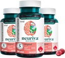 Neuriva原创脑健康支持草莓果仁(50 Counter),用磷酸二乙酯和脱咖啡因进行脑支持,临床证明为咖啡樱桃(3包)