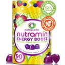 NUTRAMIN 能源促进维生素Gummy - 跳过咖啡并推进你的能源,无咖啡因,无糖,Vegan,B12,绿茶,Ashwagandha,Garcinia Cambogia,Raspberry Adapgen - 90厘米
