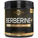 Berberine 1200mg HCL Plus Ceylon Cinnamon Capsules - Metabolic & Immune 支持 柏柏林补充剂 AMPK 代谢激活器 复合剂 心血管支持 - 柏柏林 HCL 1200 mg Capsules