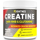 Creatine HMB、Creatine Powder for Men & Women、微量化Creatine 单水合物用于肌肉生长和复苏以及增强力量、性能、Creatine HMB与Glutamine、Gluten Free、30名服务员