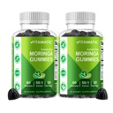 维生素2 Packs Sugar Free Moringa Gummys - 10000 mg 等效人(从50:1 提取200 mg) - 完整绿色超级食品 20X 提取 - 60 Pectin 基固醇