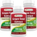 最佳天然葡萄种子 提取400 mg 120 vcaps (120 count (pack of 3))  Extract.