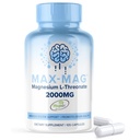 Max-Mag Magnesium L-Threonate 补充剂 - 105 Capsules Magtein 2000mg 复合剂,含有维生素D3和K2用于睡眠,Mood & Brain Magnesium L Threonate Capsules 营养 MaxLife Naturals