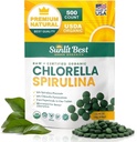 Sunlit Best Chlorella Spirulina 药片 - 有机USDA, Spirulinas 和 Chlorella Capsules 500 Pills - 含有 Spirulina Algae 的 氯拉 天然超级食品, Ezymes Chlorophyl 和 Vegan蛋白