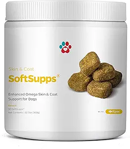 宠物父母 皮肤和大衣 软皮 狗皮和大衣 配 Omega 3 鱼油 养狗 维生素 E 养狗 生素 养狗 减痒 养狗 养狗 90厘米皮肉 养狗