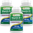 最佳自然素维生素B1作为Thiamine Mononitarate 100 mg 片剂(120 count (pack of 3))