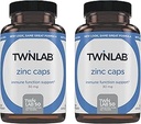Twinlab Zinc Caps - 免疫支持补充剂 - 锌 Picolinate & Gluconate - 免疫防御,健康皮肤,DNA合成,代谢与生长补充剂 - 30mg,100 Caps - 2 Pack