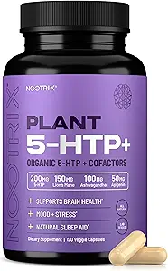 诺特里克斯有机工厂5 HTP+ 补充 QQ 支持记忆,精神焦点,认知健康与能源 QQ 推广健康 Mood 和脑功能 QQ 维生素 B6 & L Theanine 120 Capsules