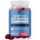 夜间肥胖 烧烤 Gummys, 睡眠支持和体重损失补充 QQ Slimming 饥饿抑制剂和代谢药 助推剂, Shred Belly Fat While You Sleep QQ 夜间饮食 Gummys for Women & Men 60ct