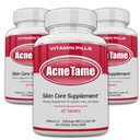 Acne药丸 - Acne Tame 3 Pack 补充剂 - 清皮肤维生素药丸用于油性皮肤治疗,Hormonal Blemishes, Spots & Cystic Acnes 女性,男性,青少年和成年人补充剂 - 180片