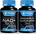 甘油酸镁- 750mg - 镁补充高吸附性补编 QQ NAD补编 1500mg - Liposomal NAD+ 补充Resveratrol