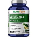 NusaPure Bitter Melon 提取 10,000 mg 180 Vegan Caps(100%蔬菜、非GMO、无葡萄糖、10%苦艾酒原理)