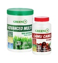绿色+ 高级多原超食品 健康有机混合物,非GMO,大豆/Dairy/Gluten Free Camu C 维生素 C 补充纯Berry 超级Fruit 400mg 维生素 C, 120 Veggie Capsules