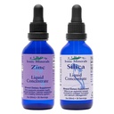 Eidon Ionic矿物 液态硅和锌液滴、2 Fl Oz、免疫健康、皮肤护理、全自然材料、无人工颜色或防腐剂