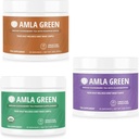 Amla Powder,绿茶超级食品,配有南瓜辣椒和印度鹅莓和长老莓,有机,维冈,30种服务品