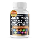 (原始内容存档于2018-09-21). Organic Lion's Mane Turkey Tail Cordyceps Reishi Shiitake Maitake Meshima Poria Cocos Oyster Mushroom Agaricus Chaga Shiitake Snow Mushroom - 150 Capsules - 在美国制造.