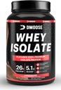 DMOOSE WHEY 孤立蛋白粉 I 26 g 蛋白I 5.1g BCAAS I Gluten Free I 帮助维持肌肉质量和减少恢复时间 I 巧克力和香草 I 30 服务