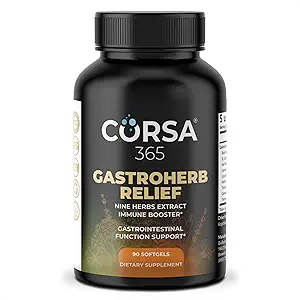 Gastroherb 9 草药提取 - 空降液支持补编 - St Johns Wort Licorice Root Thyme Oil豁免补编 - 消化酶 Immune系统促进剂 - 90 Softgels