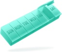Barhon Pill 组织者 大型,每周一次的药丸组织者 7日药丸盒 大型维生素补充剂旅行 鱼油,绿色