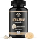 有机狮子 Mane Capsules 饮食补充 Premium 有机狮子 Mane 蘑菇 提取 | 90 Capsules