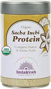 Imlakesh 有机Sacha Inchi 蛋白质,粉末(12oz Metal Jar)