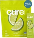(原始内容存档于2019-09-26). Cure Hydrition QQ 植物型电解质饮料 混合剂 没有添加的糖 FSA-HSA 使用椰水制成的脱水救济粉 Non-GMO Vegan QQ 14 Packets-Lime