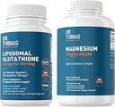 Tobias Magnesium Bisglycnate和Liposomal Glutathione博士 -- -- 支持能源、肌肉功能和免疫健康 -- -- 最大吸收 -- -- Vegan,非GMO